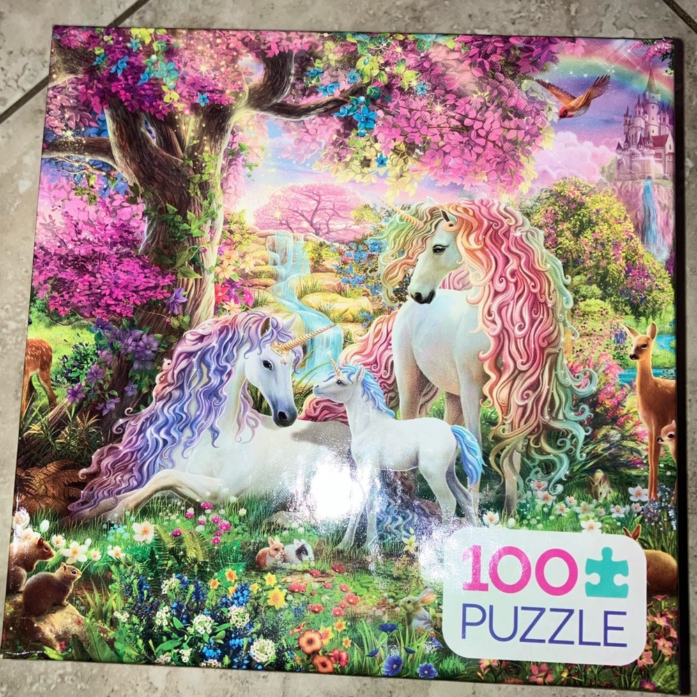 Enchanted unicorns 100 piece jigsaw puzzle 15“ x 11“ ages 6+